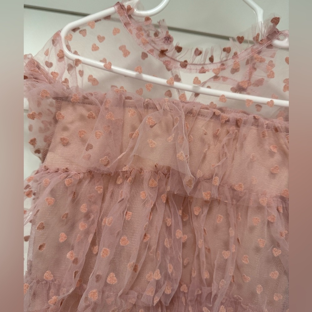 Tullabee Pink Ruffled Mesh Dress - Picture 2 of 4